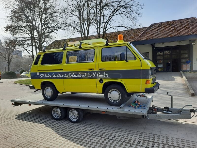 ehemaliger Kabelmesswagen wird zum Event-Mobil der Stadtwerke Schwäbisch Hall